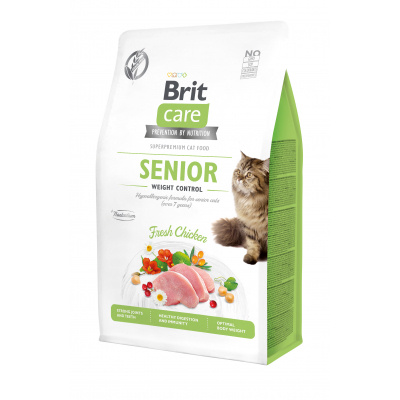 Сухий корм для кішок Brit Care Cat GF Senior Weight Control 400 г (8595602540952)