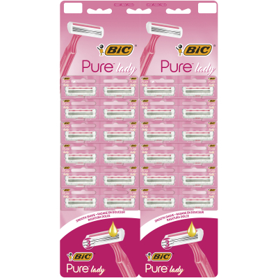 Бритва Bic Pure 3 Lady Pink 24 шт. (3086123395145)