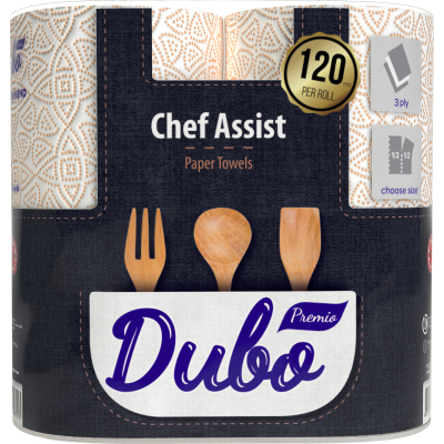 Паперові рушники Диво Premio Chef Assist 3 шари 120 відривів 2 рулони (4820003837573)