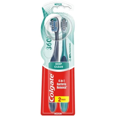 Зубна щітка Colgate 360 Суперчистота всієї ротової порожнини 2 шт. (8718951561441)