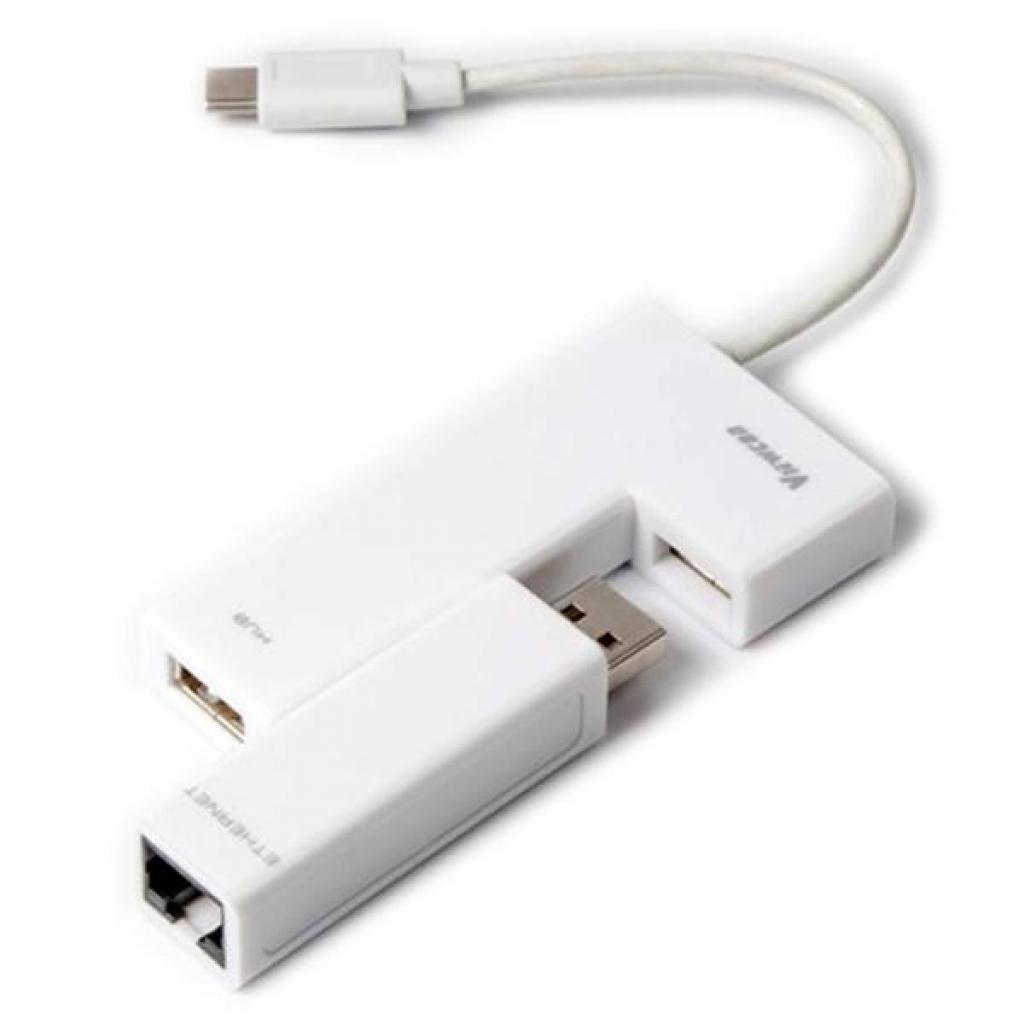 Перехідник Type-C to Ethernet&USB Viewcon (VC 450 W (White))