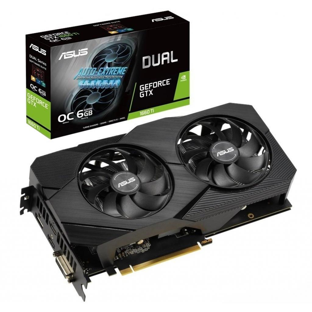 Відеокарта ASUS GeForce GTX1660 Ti 6144Mb DUAL OC EVO (DUAL-GTX1660TI-O6G-EVO)