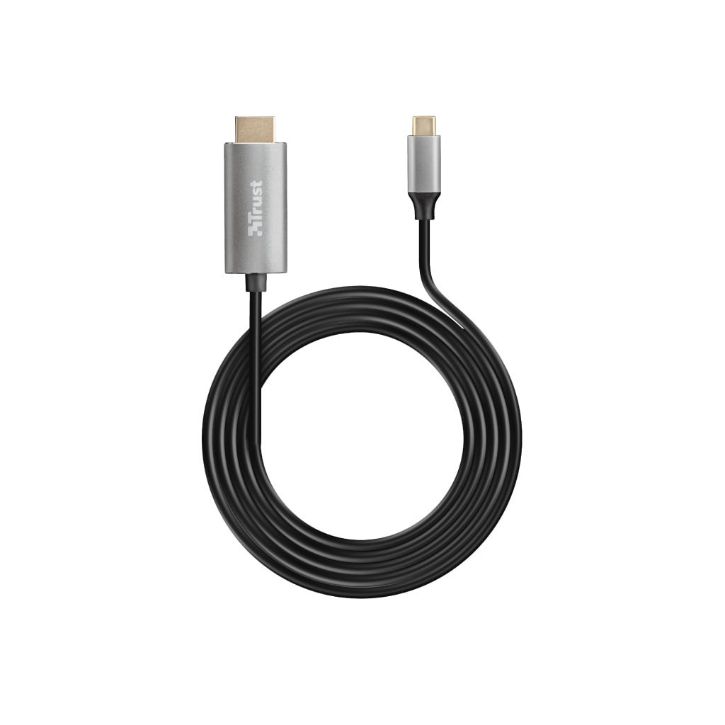 Кабель мультимедійний USB-C to HDMI 1.8м BLACK Trust (23332)