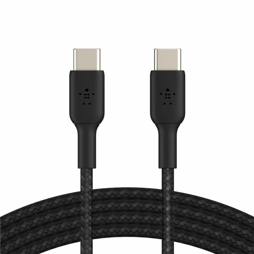 Дата кабель USB-С - USB-С BRAIDED, 1m, black Belkin (CAB004BT1MBK)