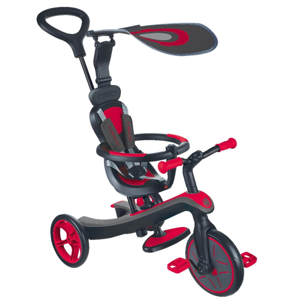 Дитячий велосипед Globber Explorer Trike 4в1 червоний до 20 кг (632-102-2)