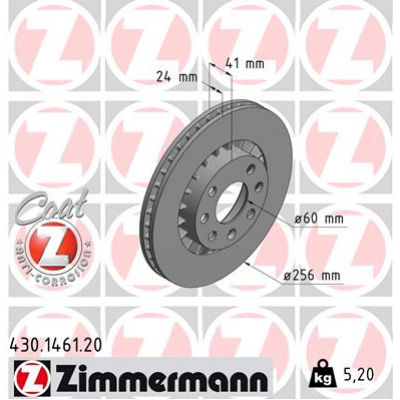 Гальмівний диск ZIMMERMANN 430.1461.20