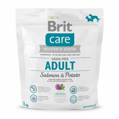 Сухий корм для собак Brit Care GF Adult Salmon & Potato 1 кг (8595602510160)