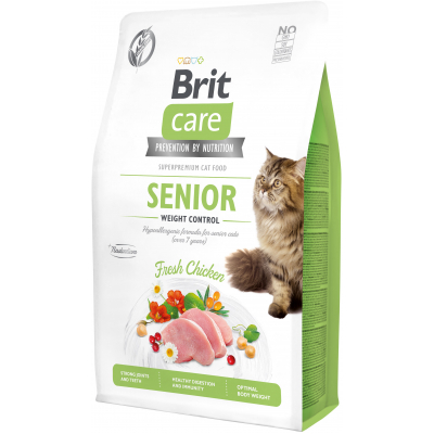 Сухий корм для кішок Brit Care Cat GF Senior Weight Control 2 кг (8595602540945)