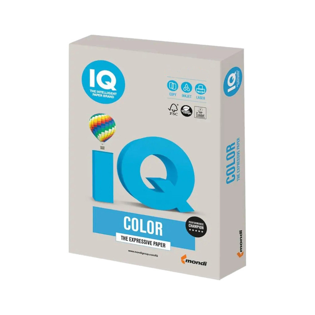 Папір Mondi IQ color А4 trend, 160g 250sh Gray (GR21/A4/160/IQ)