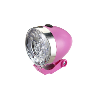 Передня велофара Good Bike RETRO STYLE 3 LED Pink (94315P-IS)