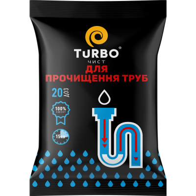 Засіб для прочищення труб TURBOчист Гранули 1000 г (4823015909122)