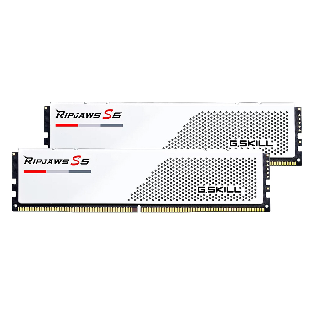 Модуль пам'яті для комп'ютера DDR5 32GB (2x16GB) 6000 MHz Ripjaws S5 White G.Skill (F5-6000J3238F16GX2-RS5W)