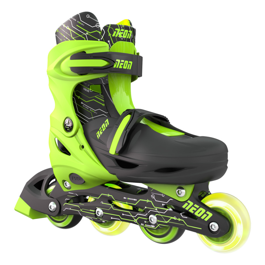 Роликові ковзани Neon Inline Green розмір 30-33 (NT07G4)