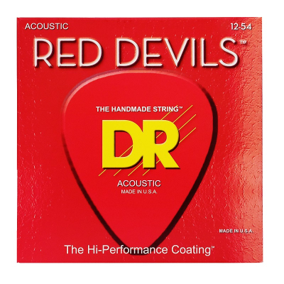 Струни для гітари DR Strings RED DEVILS Acoustic - Light (12-54) (RDA-12)