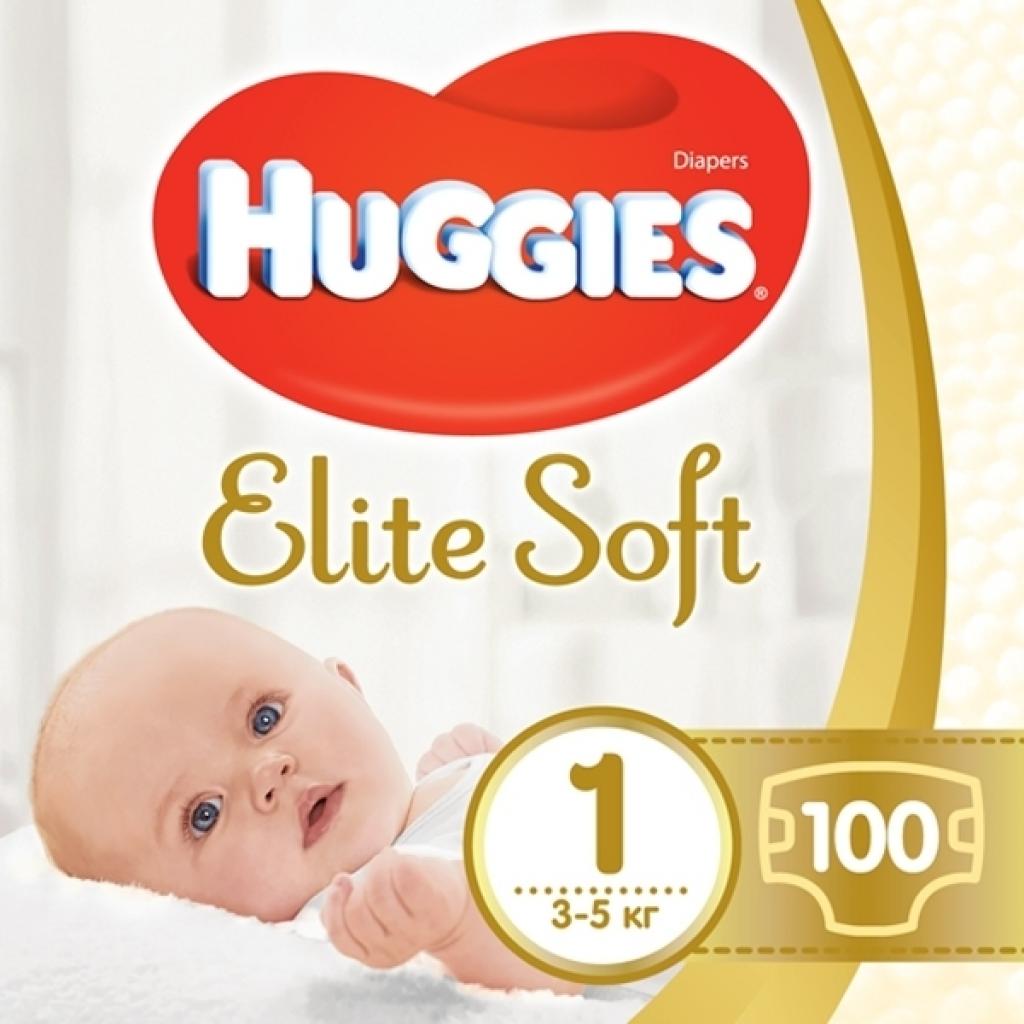 Підгузок Huggies Elite Soft 1 Mega (3-5 кг) 100 шт (50х2) (5029054568705)