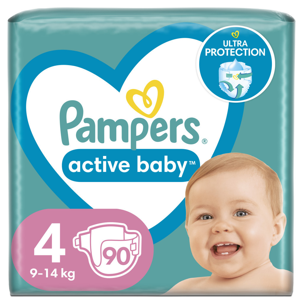 Підгузок Pampers Active Baby Maxi 4 (9-14 кг) 90 шт. (8001090950376)