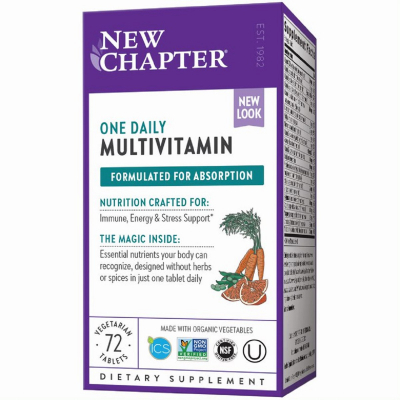 Мультивітамін New Chapter Щоденні Мультівітаміни, Only One, One Daily Multivitamin, 72 (NC0360)