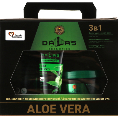 Набір косметики Dalas Aloe Vera шампунь 500 мл + маска для волосся 500 мл + крем для рук 75 мл (4260637724939)