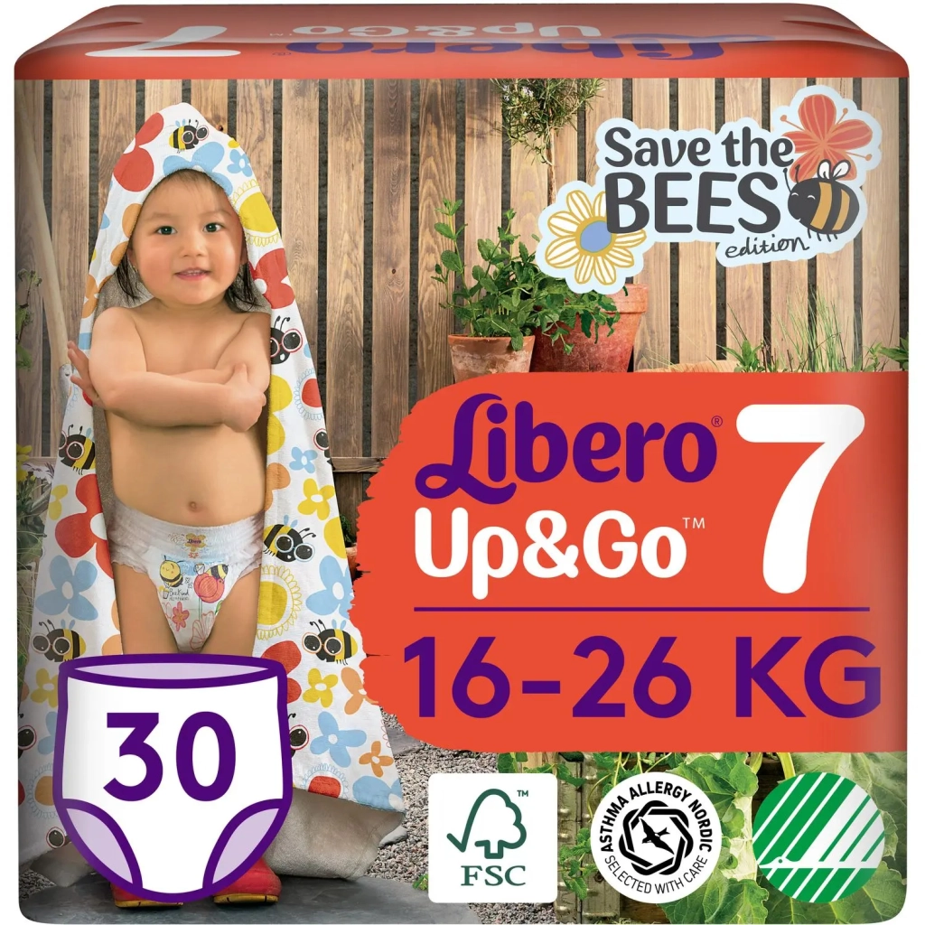 Підгузок Libero Up&Go Розмір 7 (16-26 кг) 30 шт (7322541743240)