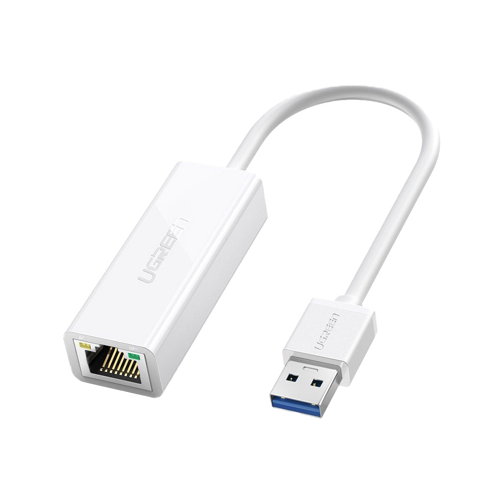 Перехідник USB 3.0 to Ethernet RJ45 1000 Mb CR111 White Ugreen (20255)