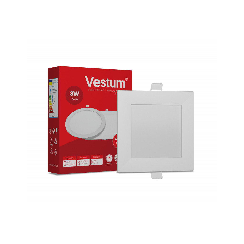 Світильник Vestum LED 3W 4000K 220V (1-VS-5201)