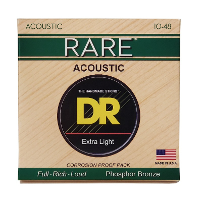 Струни для гітари DR Strings RARE Acoustic Phosphor Bronze - Extra Light (10-48) (RPL-10)