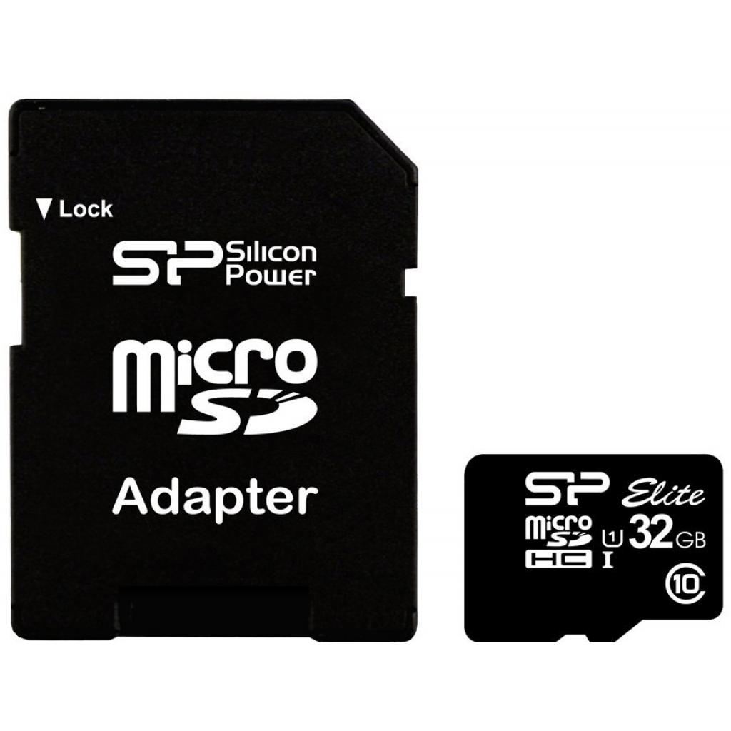 Карта пам'яті Silicon Power 32Gb microSDHC class 10 (SP032GBSTHBU1V10-SP)