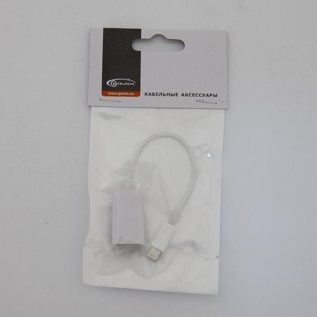 Дата кабель USB 2.0 AF to Lightning OTG 0.1m Gemix (Art.GC 1925)