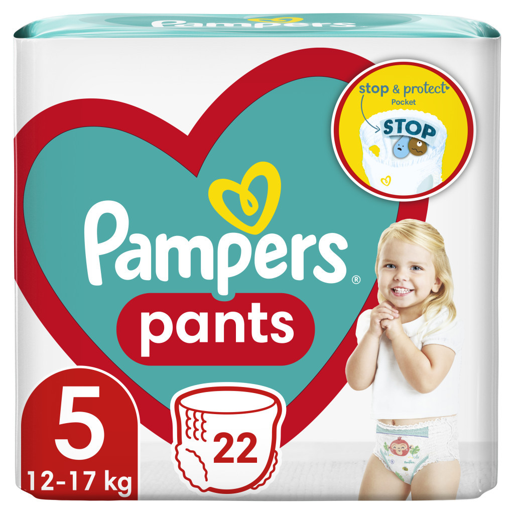 Підгузок Pampers трусики Pants Junior Розмір 5 (12-17 кг) 22 шт (8006540067772)