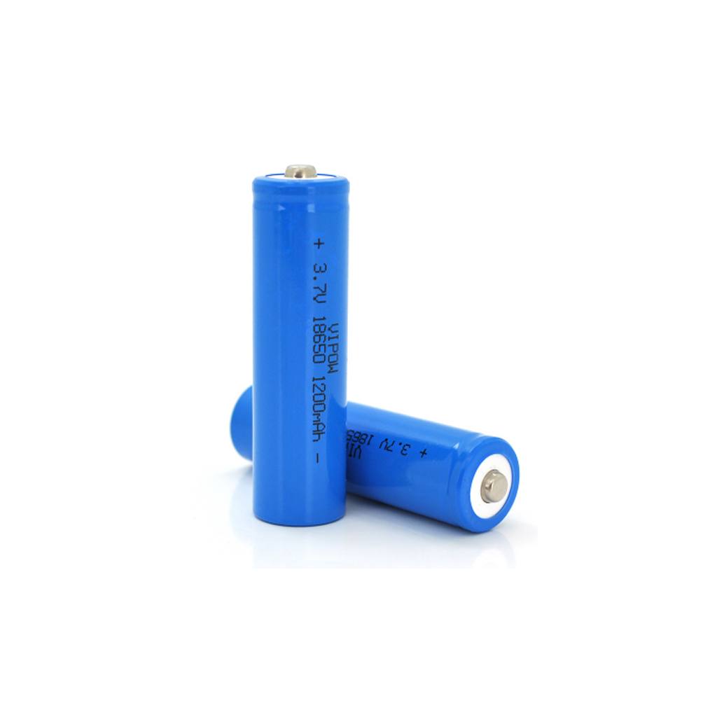 Акумулятор 18650 Li-Ion ICR18650 TipTop, 1200mAh, 3.7V, Blue Vipow (ICR18650-1200mAhTT)