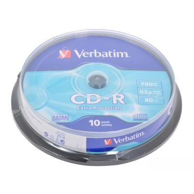 Диск CD Verbatim CD-R 700Mb 52x Cake box 10шт Extra (43437)