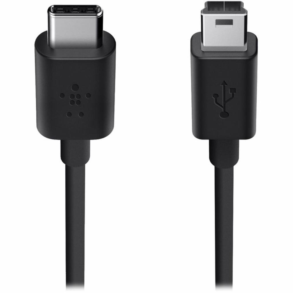 Дата кабель USB 2.0 Type-C to Mini 5P 1.8m Belkin (F2CU034bt06-BLK)