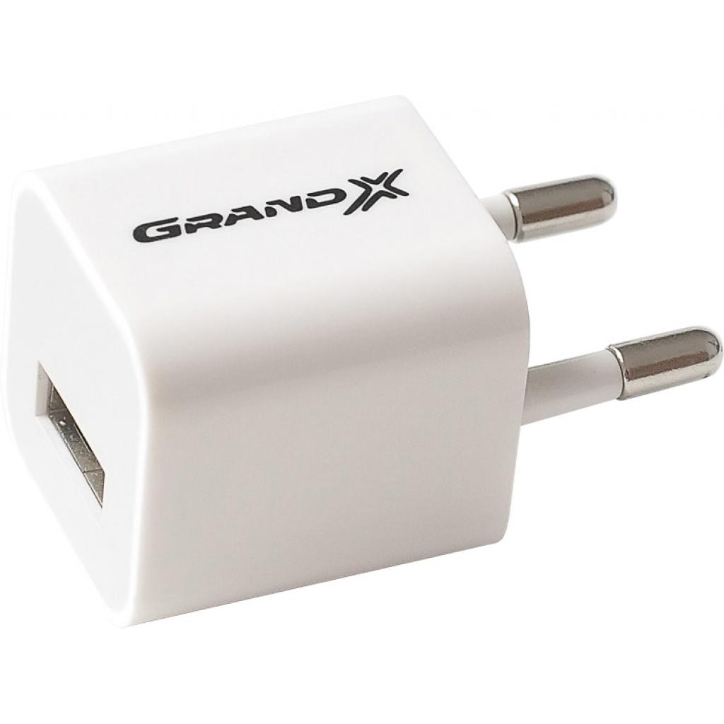 Зарядний пристрій Grand-X CH-655W 1*USB, 1A (CH-655W)