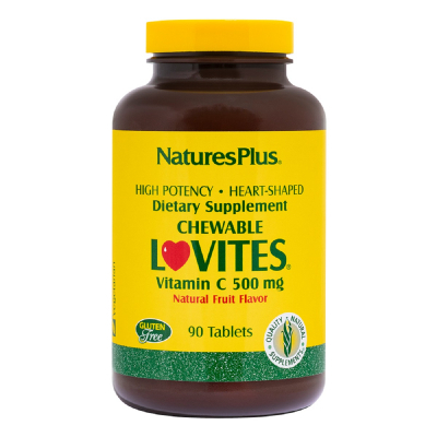 Вітамін Natures Plus Вітамін C, Vitamin C Lovites, 500 мг, Nature's Plus, 90 жува (NTP2447)