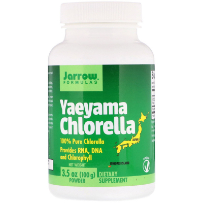 Трави Jarrow Formulas Хлорела порошок, Yaeyama Chlorella, 100 гр. (JRW-17002)