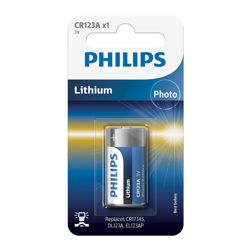 Батарейка Philips CR 123A Lithium 3V *1 (CR123A/01B)