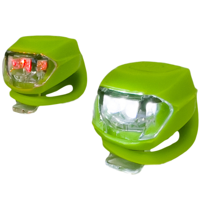 Комплект велофар Good Bike Silicone LED Green (92325Green-IS)