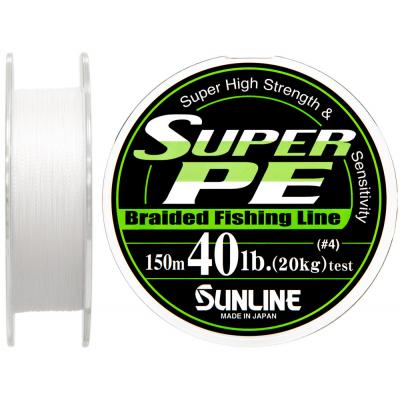 Шнур Sunline Super PE 150м белый 0.33мм 40LB/20кг (1658.01.65)