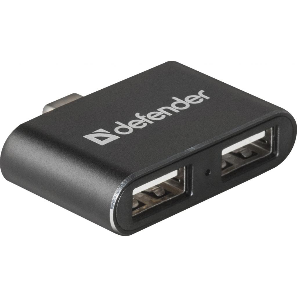 Концентратор Defender Quadro Dual USB3.1 TYPE C - USB2.0, 2 port (83207)