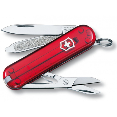 Ніж Victorinox Classic SD Transparent Red (0.6223.TB1)