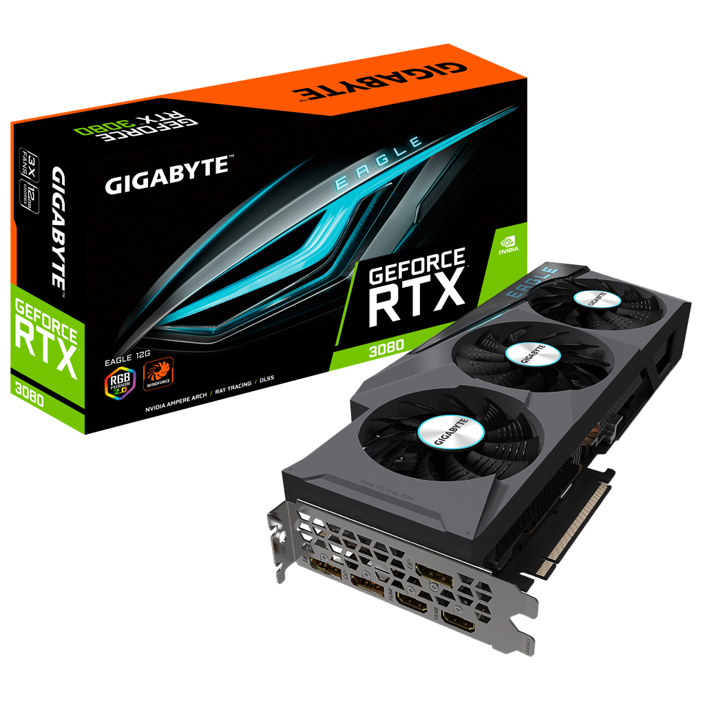 Відеокарта GIGABYTE GeForce RTX3080 12Gb EAGLE (GV-N3080EAGLE-12GD)