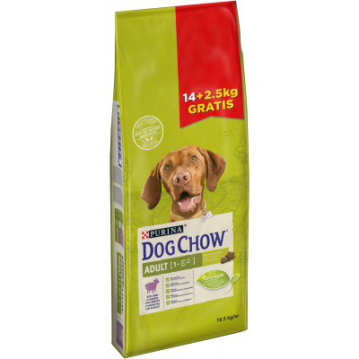 Сухий корм для собак Purina Dog Chow Adult зі смаком ягняти 14+2.5 кг (7613034987167)