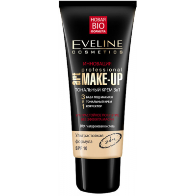 Тональний крем Eveline Cosmetics Art Professional Make-Up 3в1 Слонова кістка 30 мл (5901761993783)