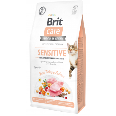 Сухий корм для кішок Brit Care Cat GF Sensitive HDigestion and Delicate Taste 7 кг (8595602540693)