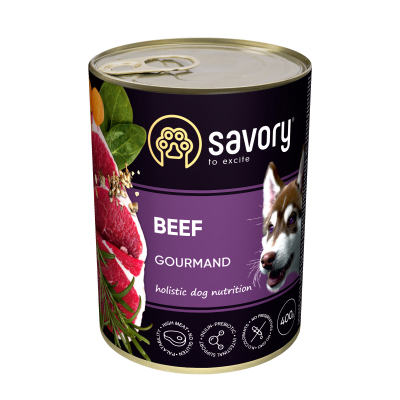 Консерви для собак Savory Dog Gourmand яловичина 400 г (4820232630433)