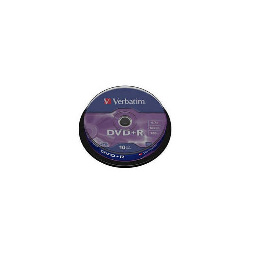 Диск DVD Verbatim 4.7Gb 16X CakeBox 10шт Silver (43498)