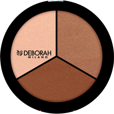 Пудра для обличчя Deborah Trio Contouring Pallette 01 - Light/Rose Skins (8009518285062)