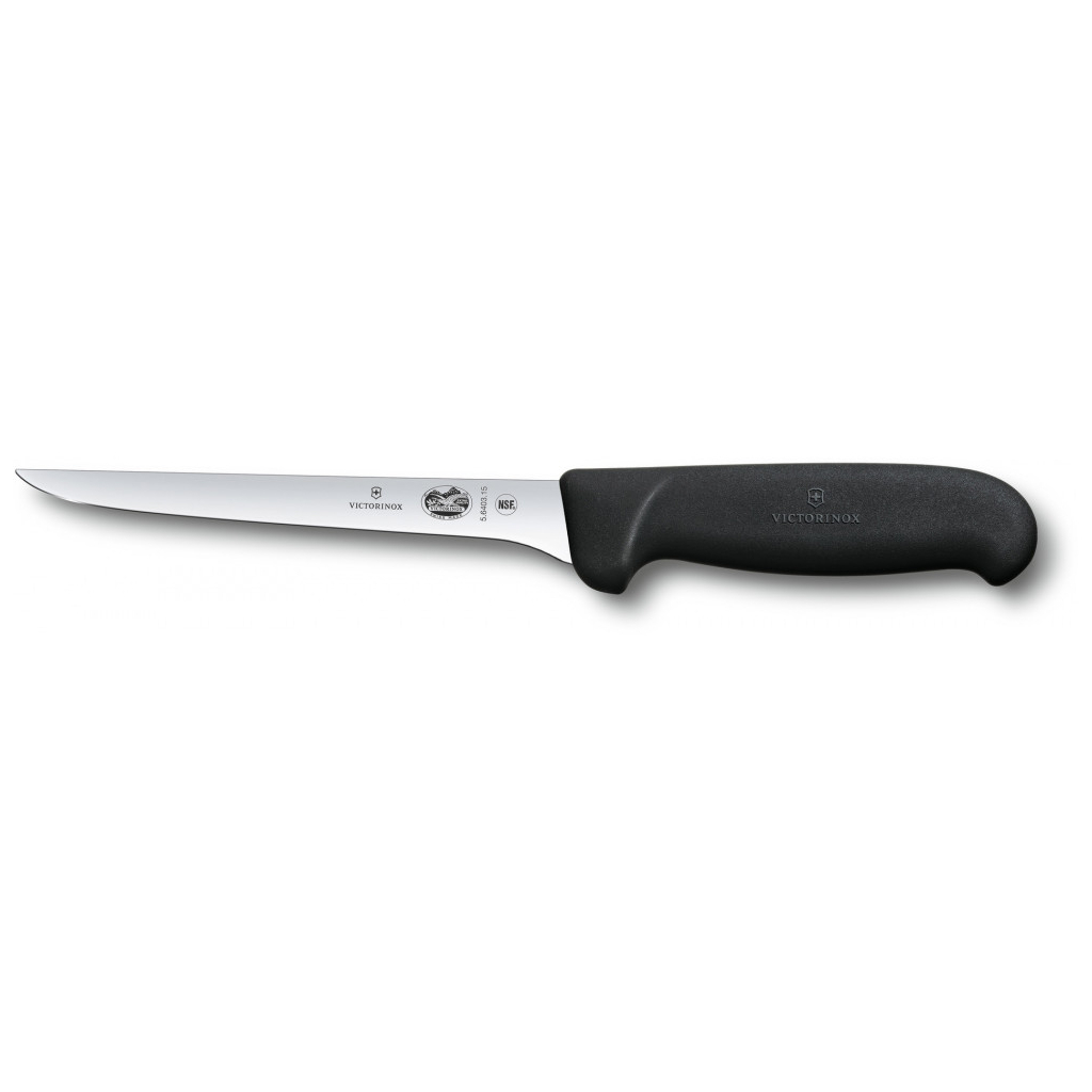 Кухонний ніж Victorinox Fibrox Boning 15см Boning Black (5.6403.15)