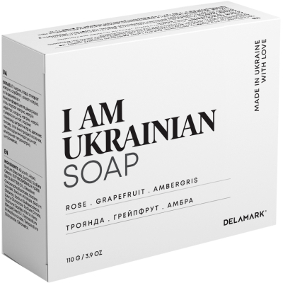 Тверде мило DeLaMark I Am Ukrainian Троянда-Грейпфрут-Амбра 110 г (4820152333315)