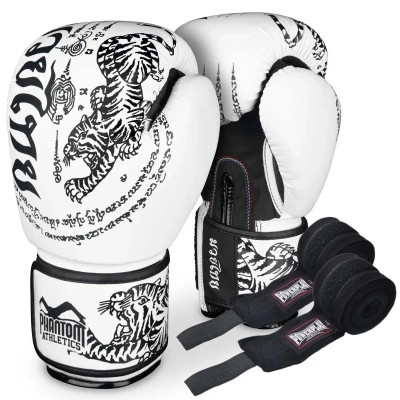 Боксерські рукавички Phantom Muay Thai White 16 унцій (PHBG2495-16)